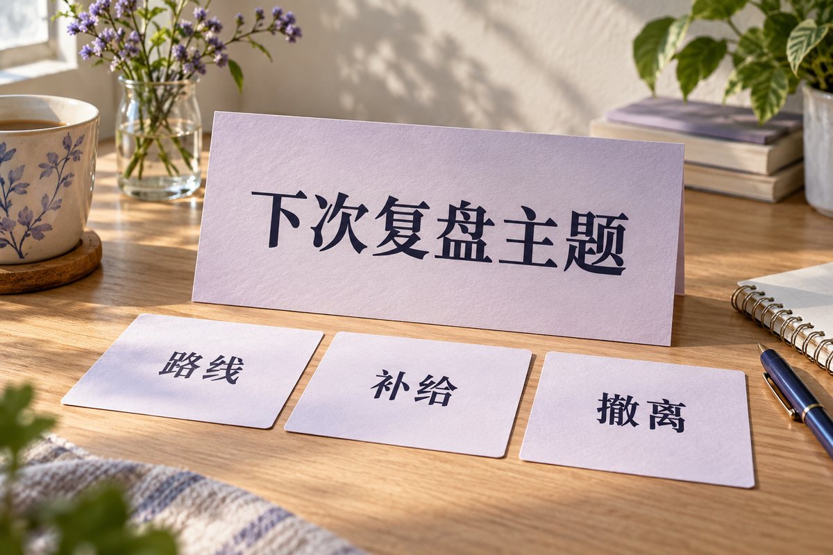 下次复盘主题卡和路线补给撤离三张选项卡
